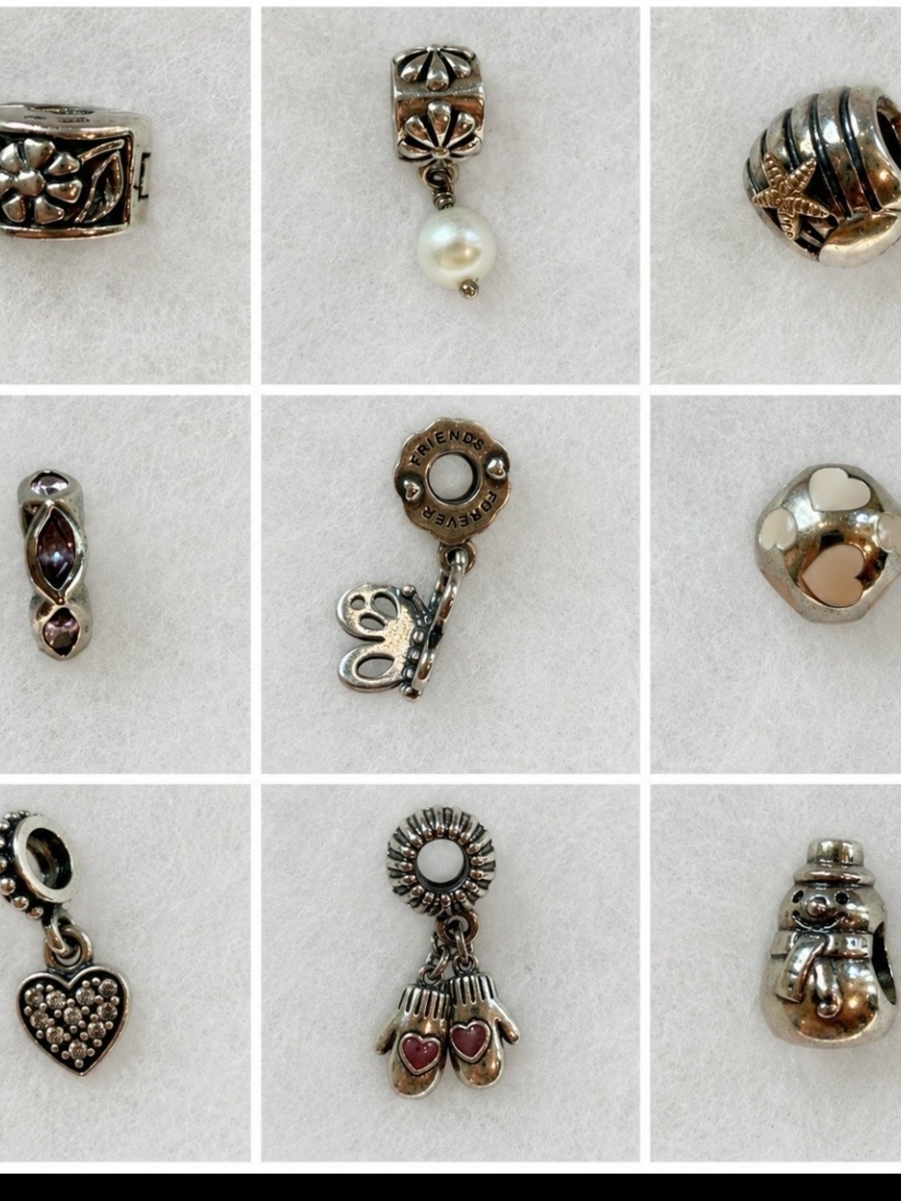 Sterling Silver Pandora Charm Bundle